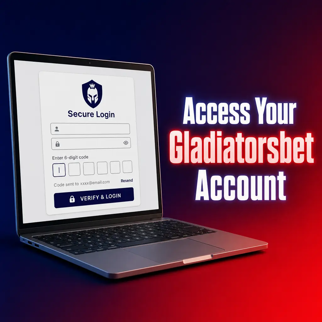 Login page for accessing your Gladiatorsbet account using email, password, and optional two factor verification